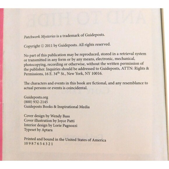To Have And To Hide Camy Tang Patchwork Mysteries Series #15 Guideposts 2011 HB - Picture 3 of 3